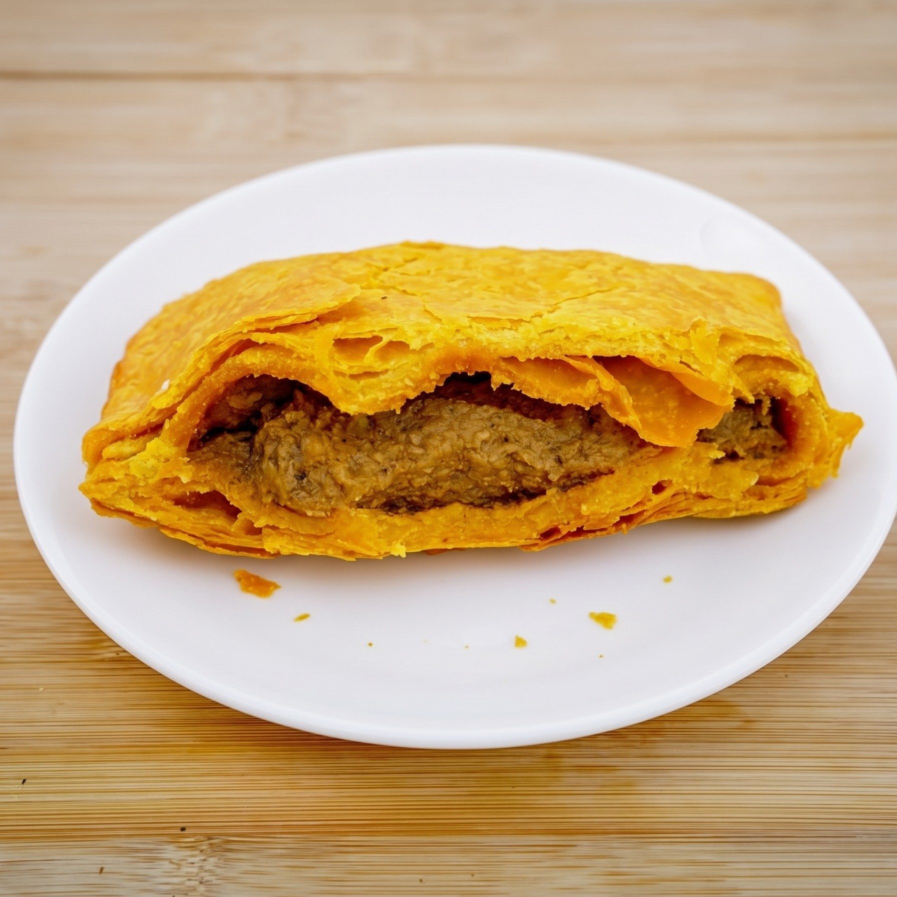 Jamaican Beef Patty with Cheese.