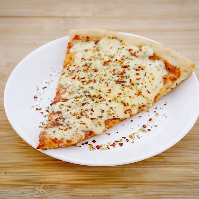 Extra Cheese Pizza Slice.