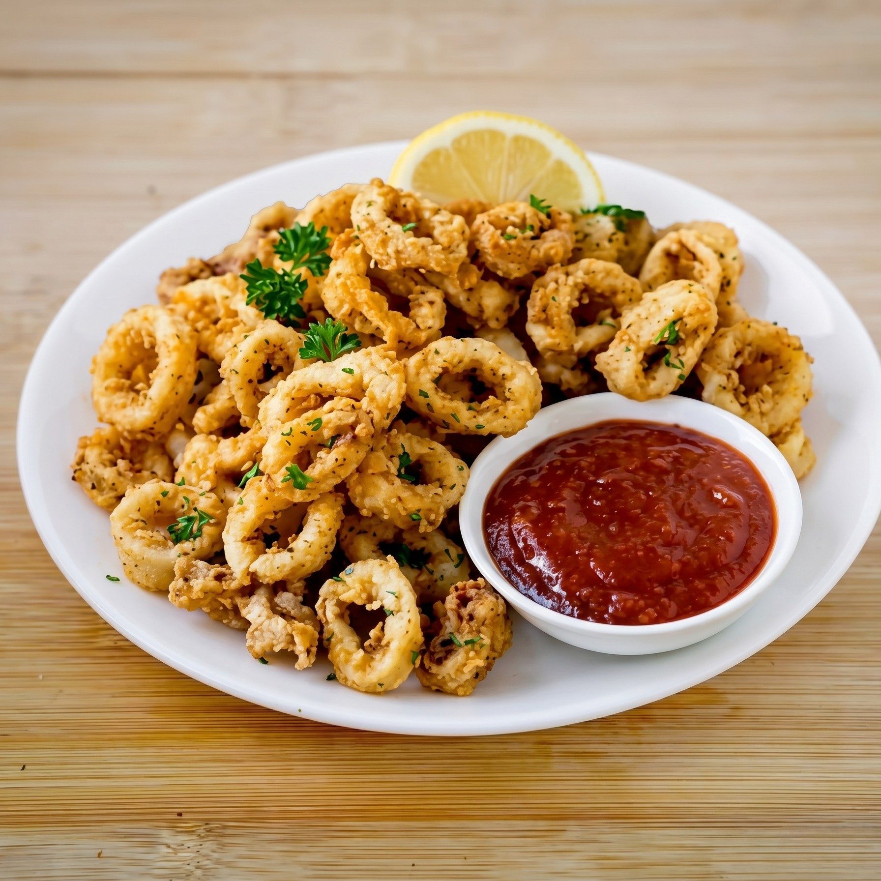 Breaded Calamari Rings.